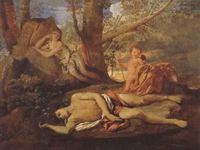 Nicolas Poussin E-cho and Narcissus (mk08) oil painting image